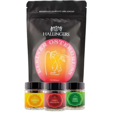 Kleiner Ostergruß pink (kleines Osternest Früchtetee, Roibuschtee & Kräutertee) - Feinkost-Set, Gourmet-Auswahl Wundertüte
