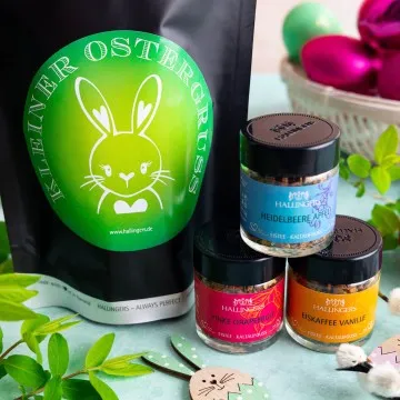 Kleiner Ostergruß green (kleines Osternest 3 coldbrew Oster-Eistees im Kaltaufguss) - Feinkost-Set, Gourmet-Auswahl Wundertüte