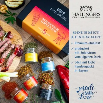 Best of Christmas (großes Mitbringsel Schokolade, Tee, 9er Pralinen & Meistergriller-Gewürz) - Feinkost-Set, Gourmet-Auswahl XXL