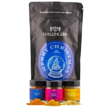 Merry Christmas (kleines Mitbringsel 3 Gewürze Knödel/Kloß, Blaukraut & Ente/Gans) - Feinkost-Set, Gourmet-Auswahl Wundertüte
