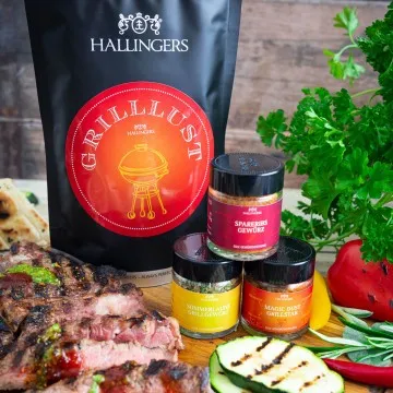 Grilllust (kleines Grillparty Mitbringsel Magic Dust, Spareribs & Grillgewürz) - Feinkost-Set, Gourmet-Auswahl Wundertüte