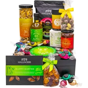 Gruß vom Osterhasen green (großer Ostergruß Ostereier, Müsli, Kaffee, Konfitüre, Olivenöl & mehr) - Feinkost-Set, XXL-Geschenkkorb Gourmet