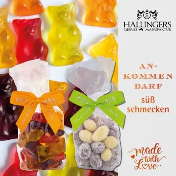 Herzlich Willkommen (großer Willkommensgruß Pralinen Nougat Konfitüre Gewürz Müsli & mehr) - Feinkost-Set, XXL-Geschenkkorb Gourmet