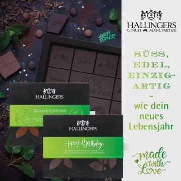 Happy birthday green (großer Geburtstagsgruß Serum, Müsli, Gummies, Pralinen, Rub Nougat & mehr) - Feinkost-Set, XXL-Geschenkkorb Gourmet